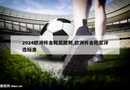 2024欧洲杯金靴奖规则,欧洲杯金靴奖评选标准